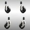Service Caster 4 Inch 316SS Soft Rubber Swivel 1-5/8 Inch Expanding Stem Caster Brake SCC, 2PK SCC-SS316EX20S414-SRS-2-TLB-2-158 - alternate 1